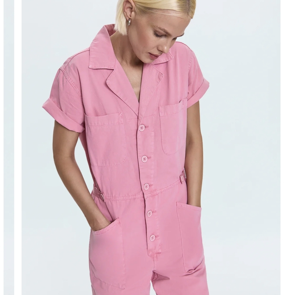 Pistola Blush Pink Collared Jumpsuit